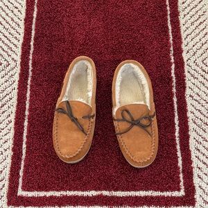 J. Crew Factory Sherpa Slippers Brown Mens Size 8 H1299